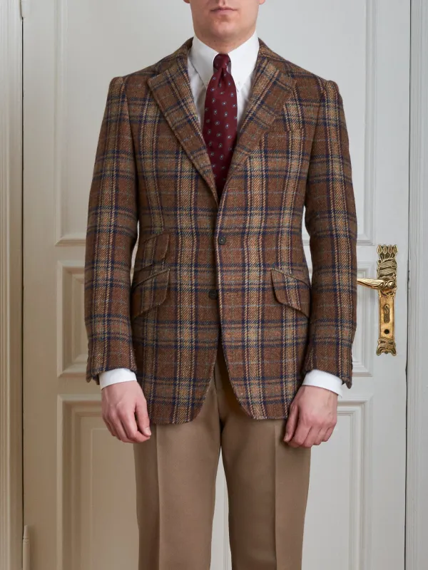 Jacket - Brown checked tweed made by Maximilian Mogg