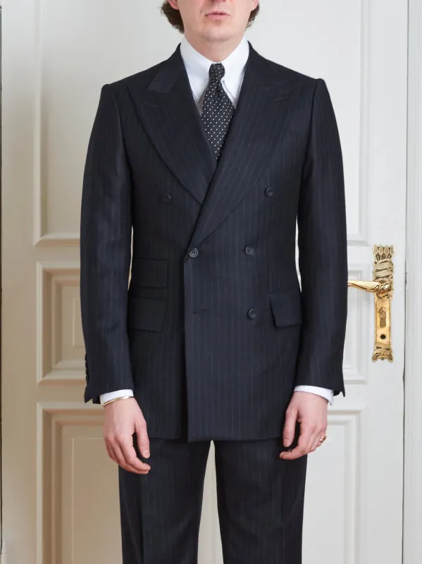Suit - Navy Chalkstripe  sold by Maximilian Mogg