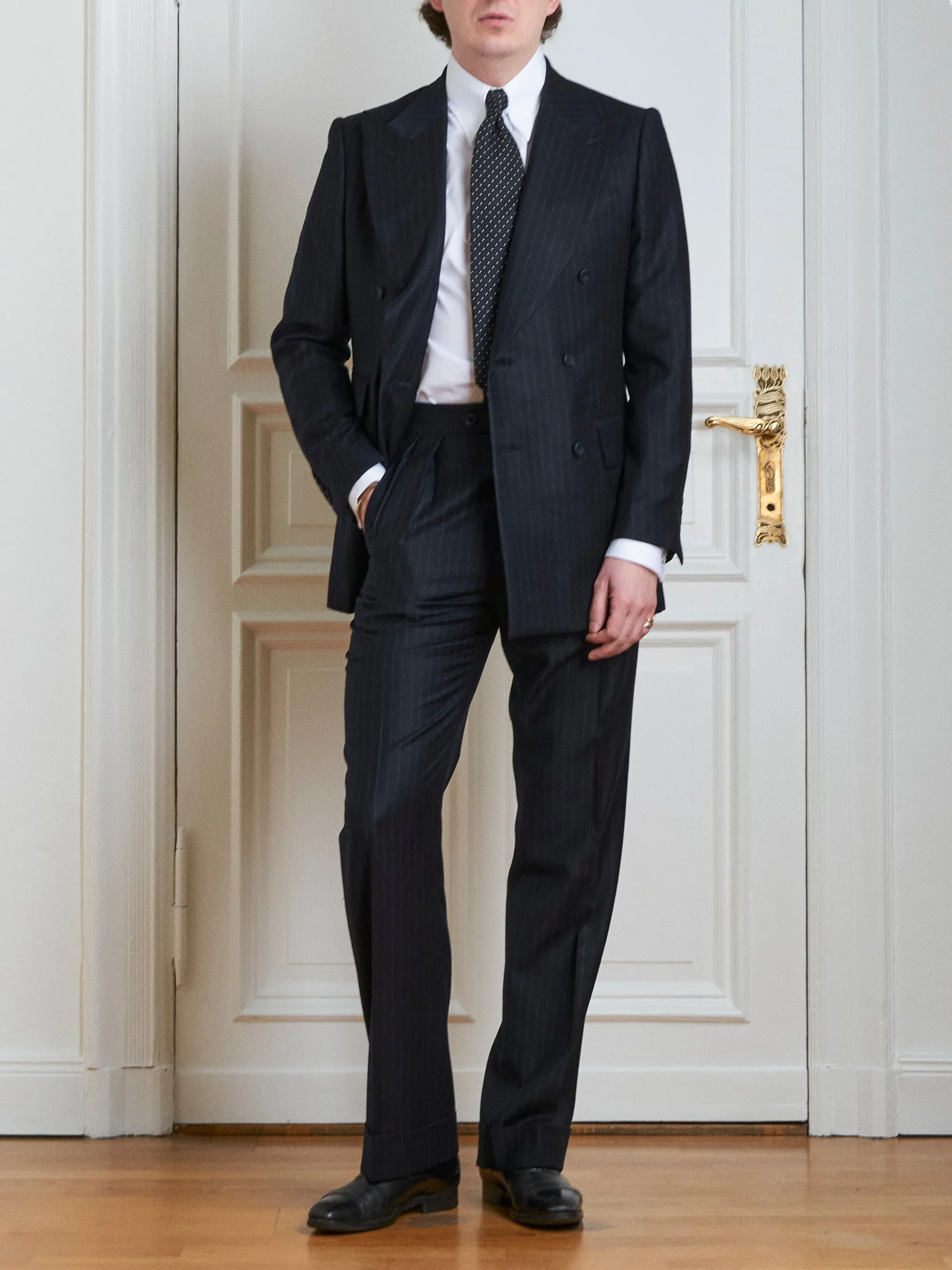 Suit - Navy Chalkstripe sold by Maximilian Mogg product image thumbnail 2