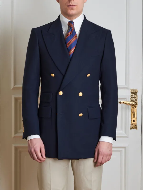Navy Blazer - Royal blue Hopsack made by Maximilian Mogg