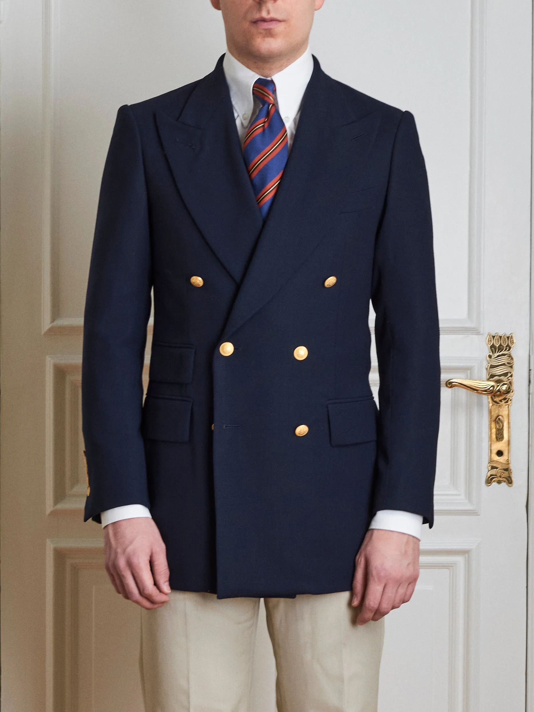 Navy Blazer - Royal blue Hopsack sold by Maximilian Mogg