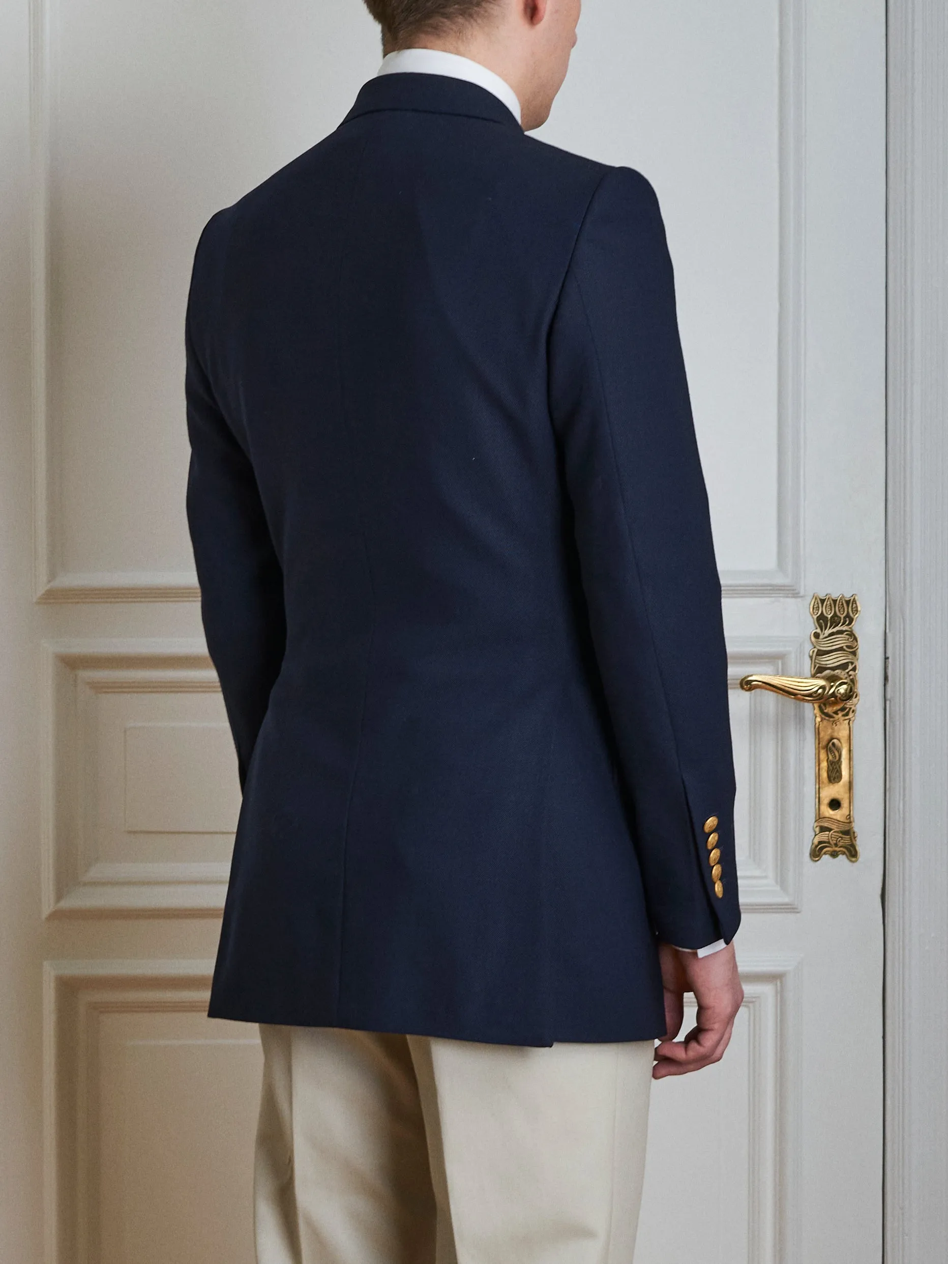 Navy Blazer - Royal blue Hopsack sold by Maximilian Mogg product image thumbnail 5