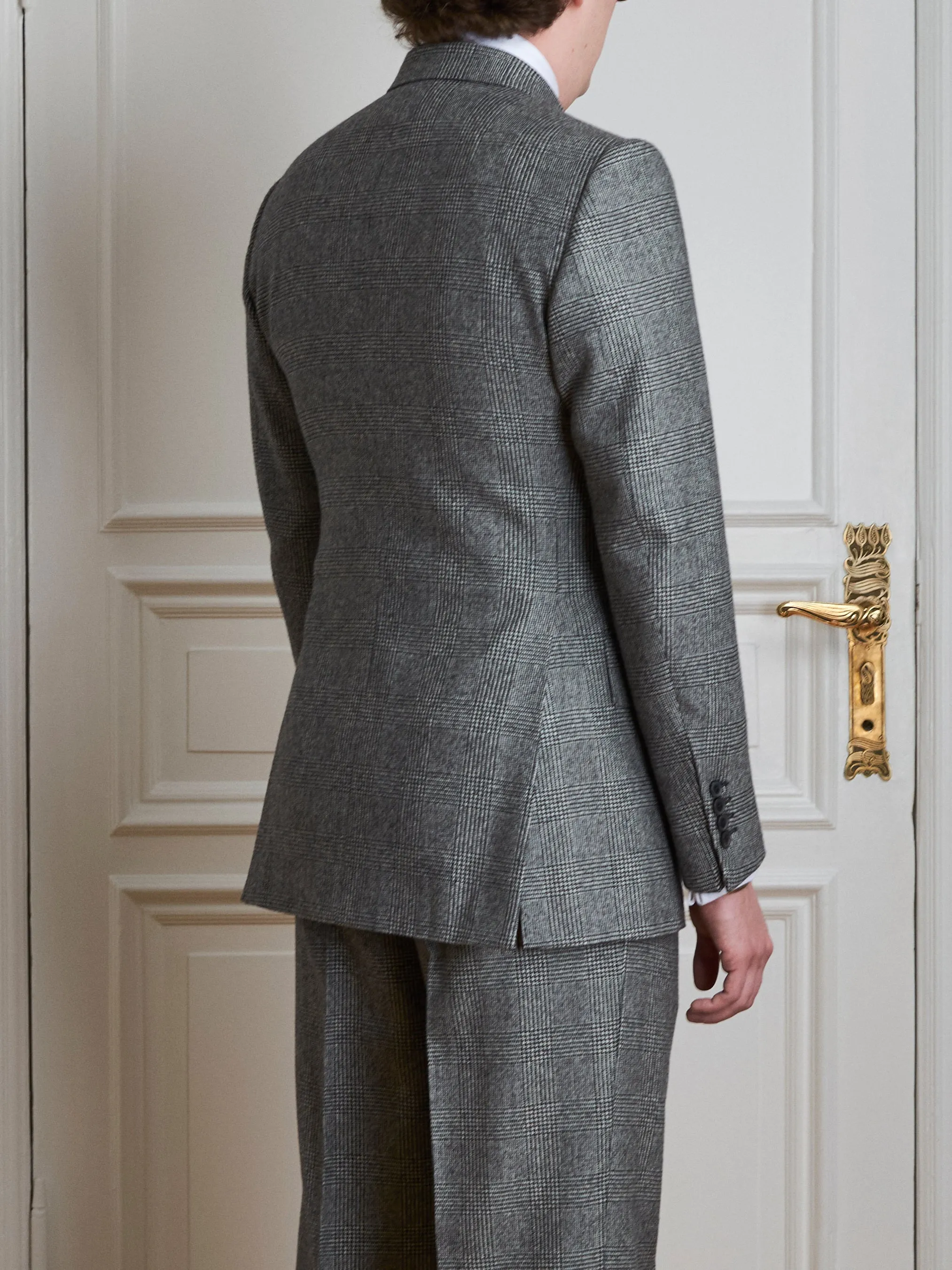 Suit - Grey-black glencheck flannel sold by Maximilian Mogg product image thumbnail 3
