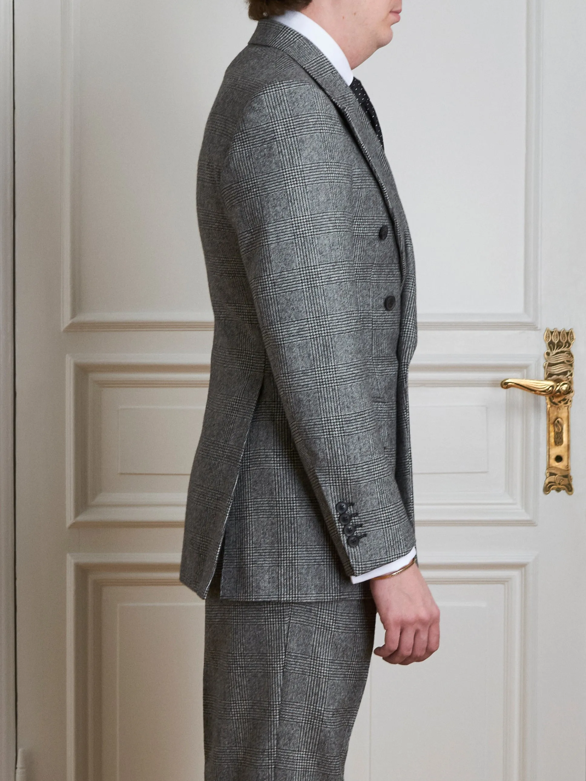 Suit - Grey-black glencheck flannel sold by Maximilian Mogg product image thumbnail 2