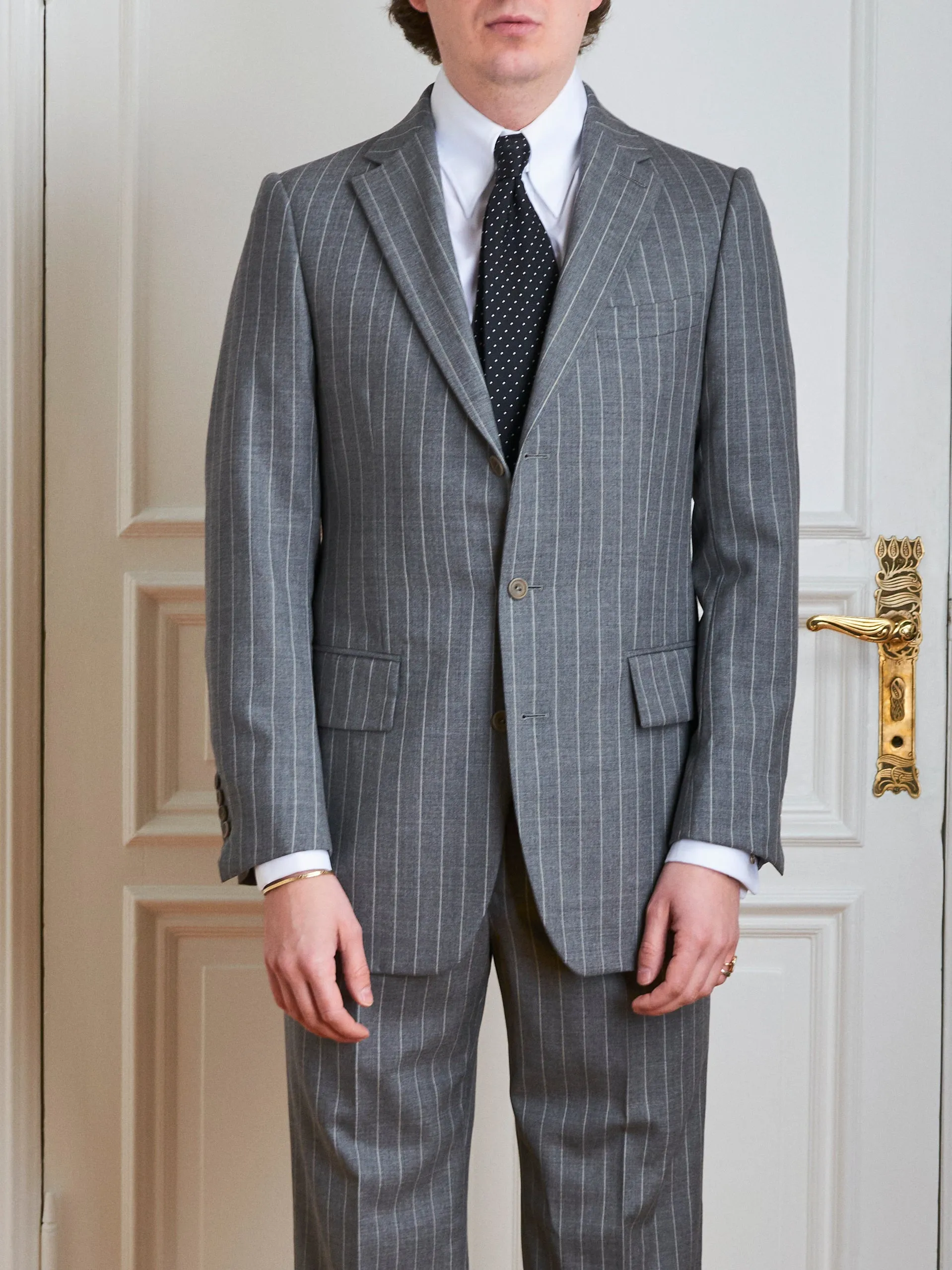 Suit - ligth-grey pinstripe sold by Maximilian Mogg