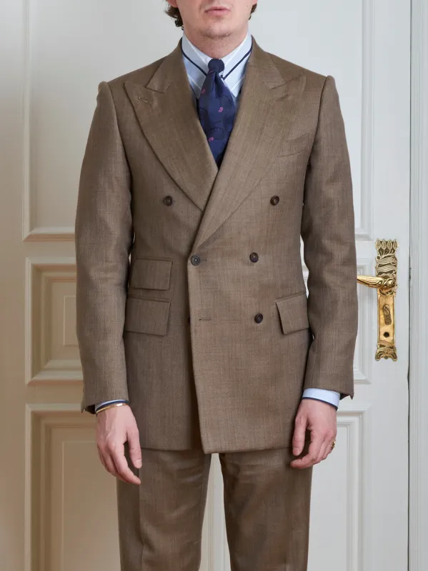 Suit - Beige Birdseye made by Maximilian Mogg