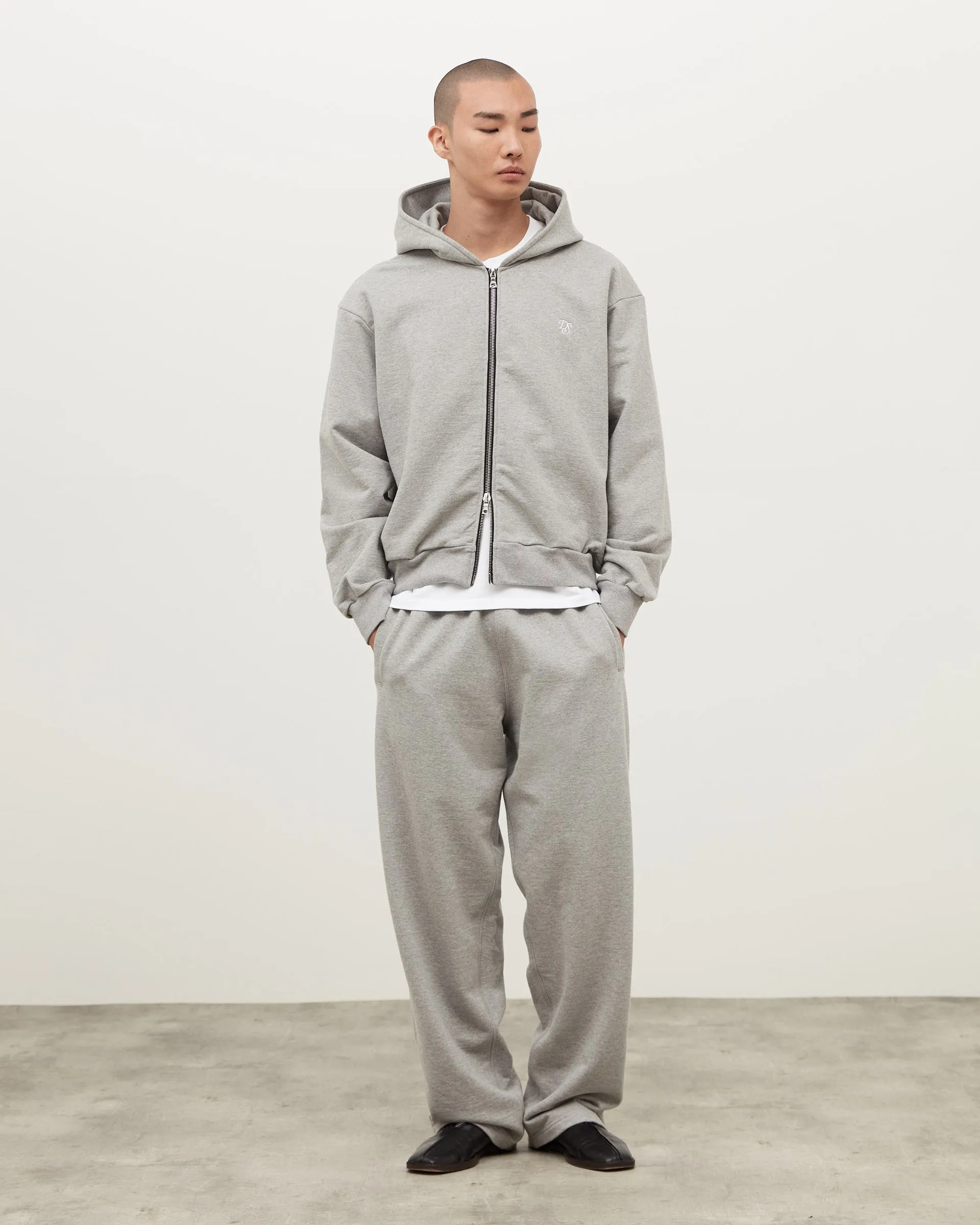 Lettermark Zip Hoodie - Heather Grey sold by Daniel Simmons