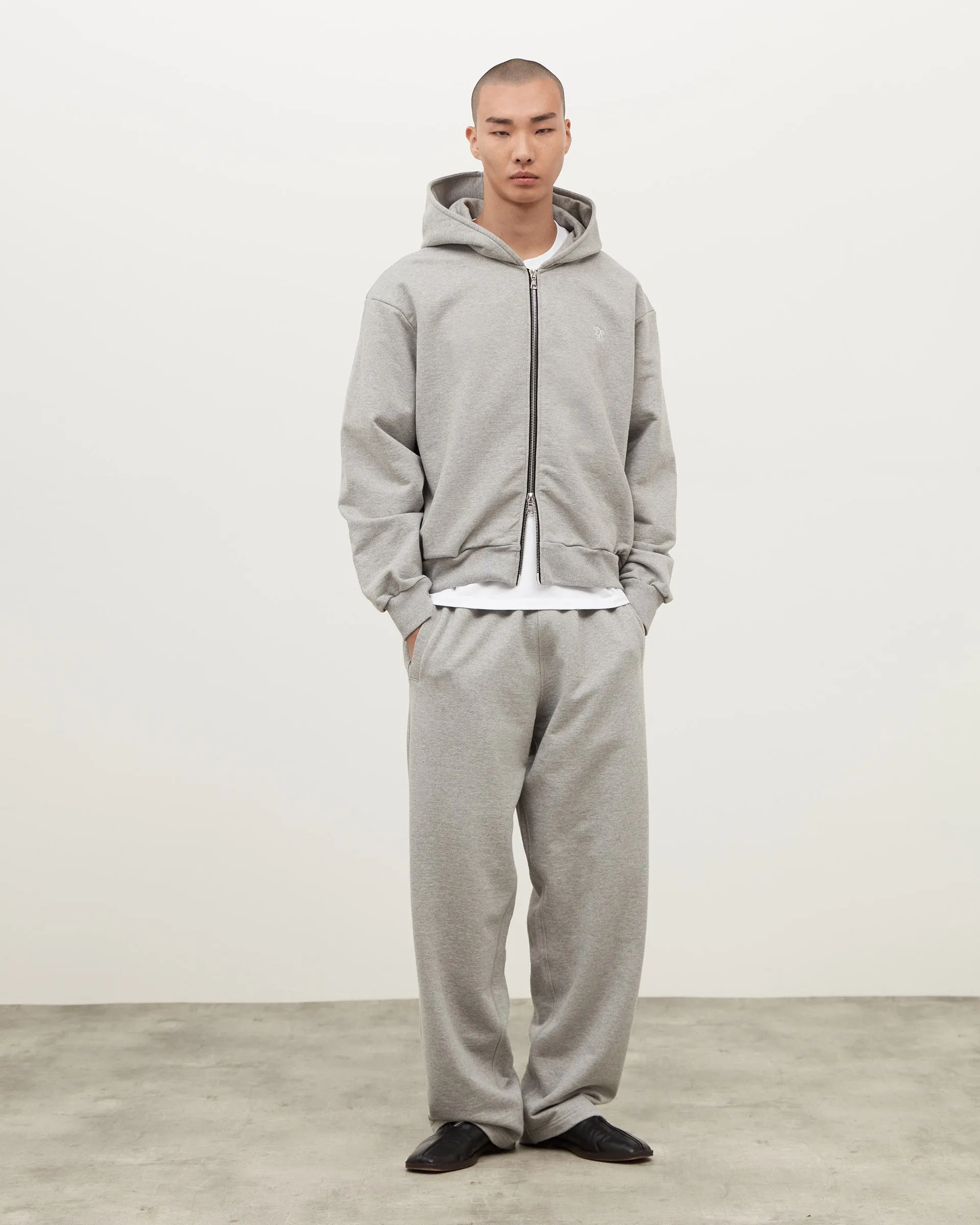 Lettermark Zip Hoodie - Heather Grey sold by Daniel Simmons product image thumbnail 2