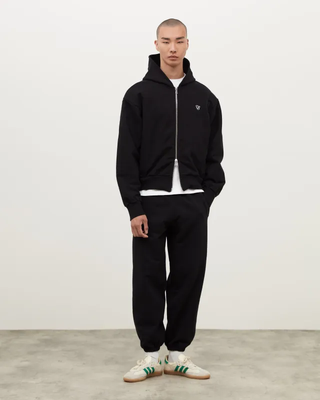 Lettermark Zip Hoodie - Black sold by Daniel Simmons
