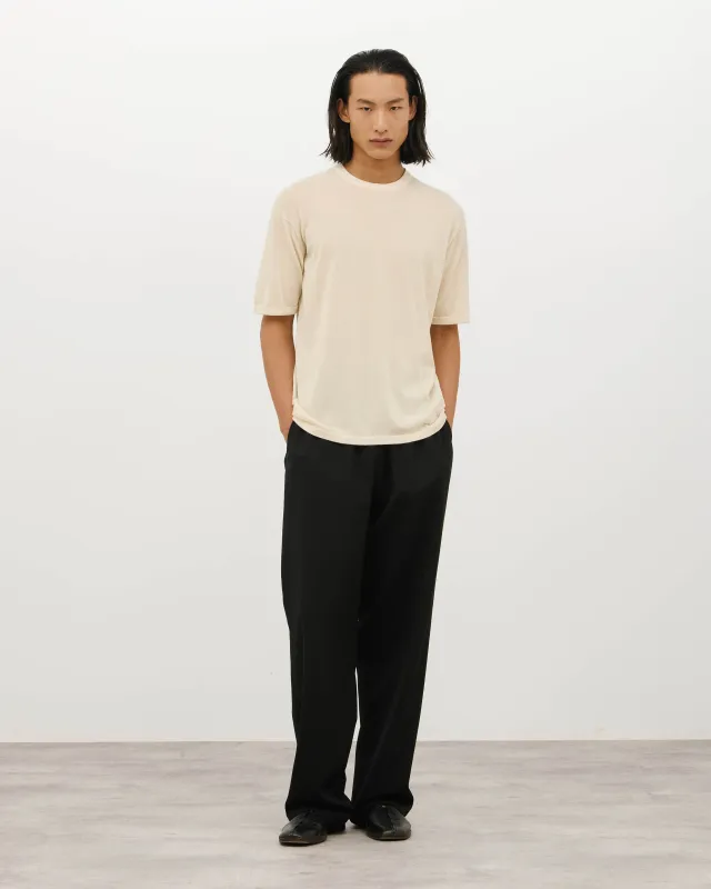Elba Knit T-Shirt - Cream sold by Daniel Simmons