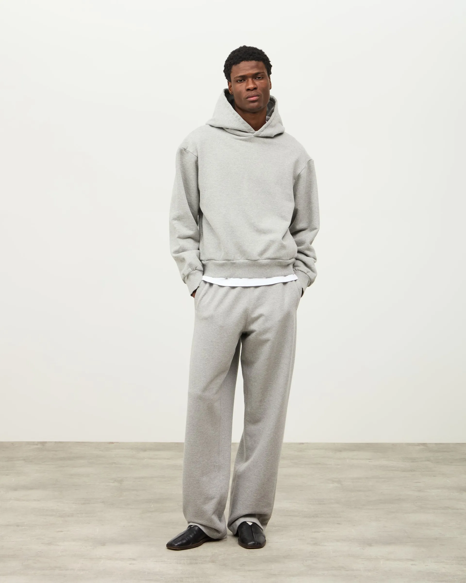 Essential Fleeceback Hoodie - Heather Grey sold by Daniel Simmons product image thumbnail 2