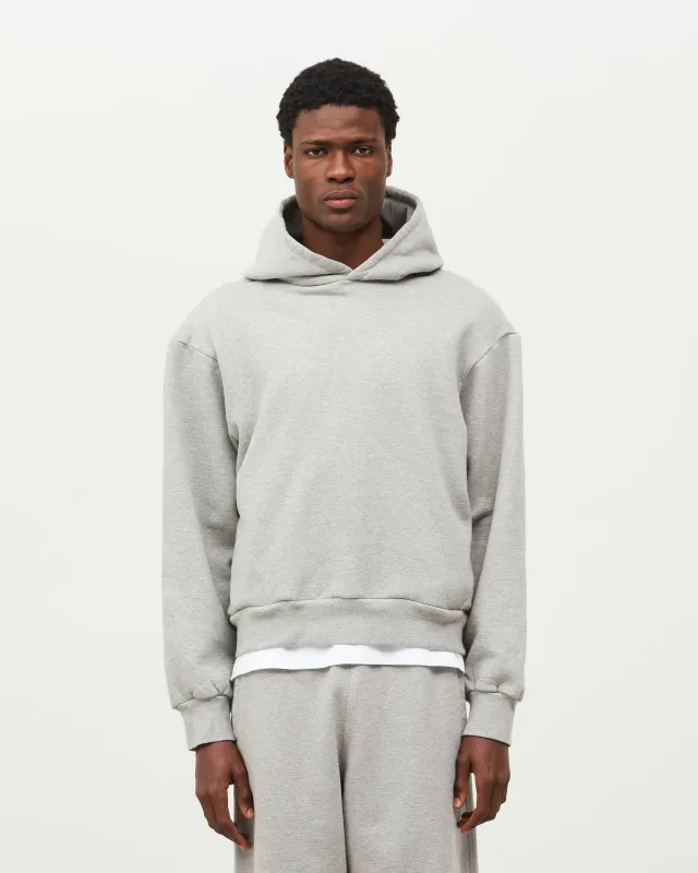 Essential Fleeceback Hoodie - Heather Grey sold by Daniel Simmons