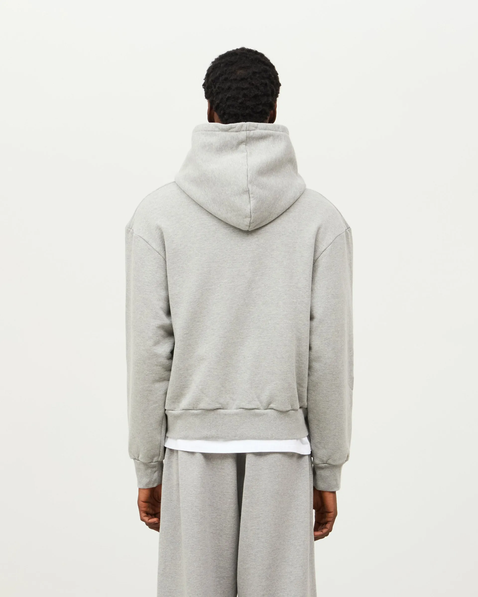 Essential Fleeceback Hoodie - Heather Grey sold by Daniel Simmons product image thumbnail 4
