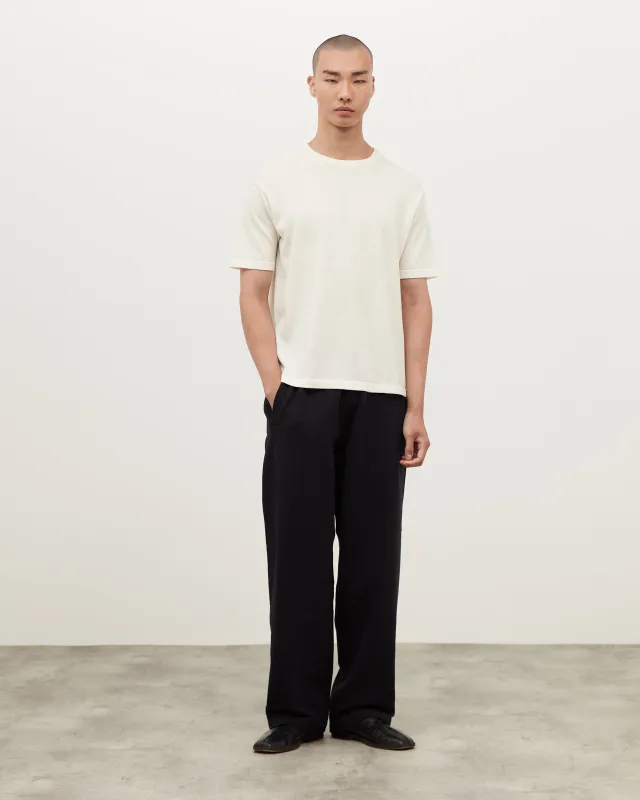 Merino Wool Knit T-Shirt - Cream sold by Daniel Simmons