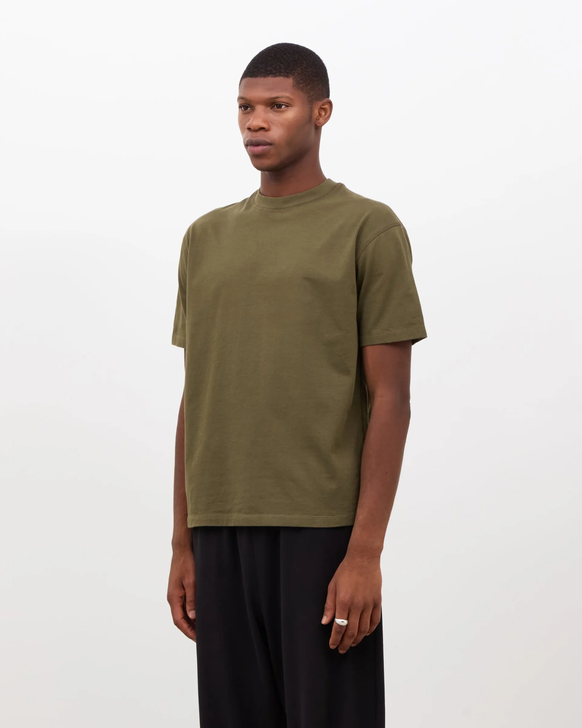 Essential T-shirt - Khaki sold by Daniel Simmons product image thumbnail 2