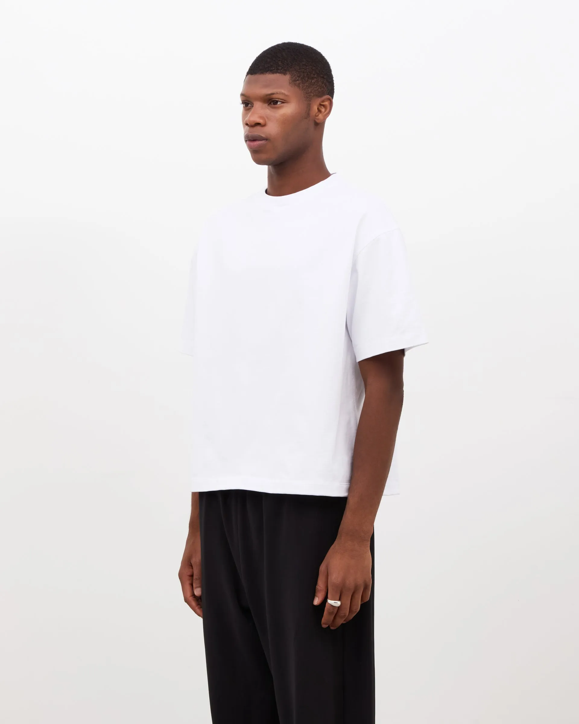 Box Fit T-shirt (Cropped) - White sold by Daniel Simmons product image thumbnail 4