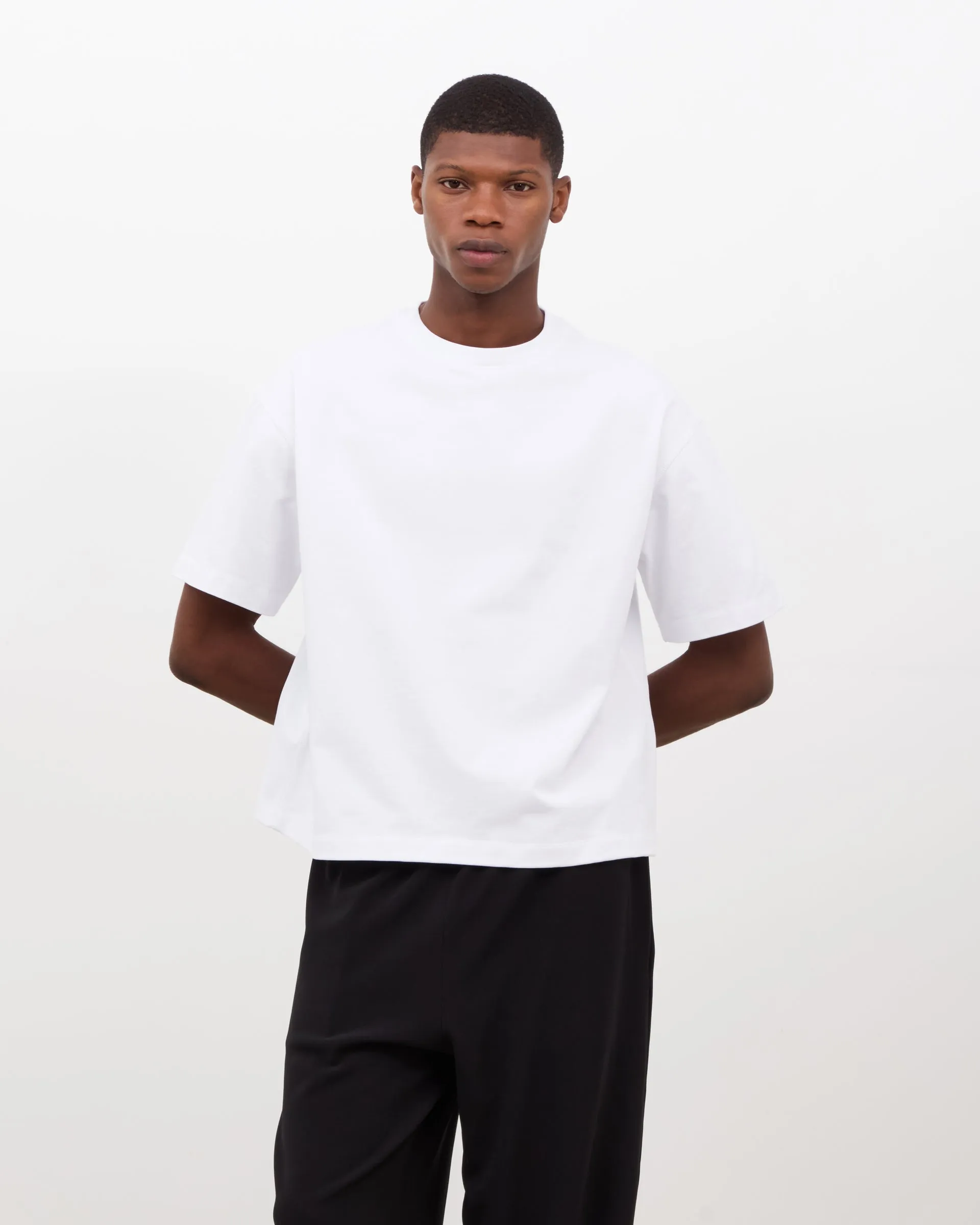 Box Fit T-shirt (Cropped) - White sold by Daniel Simmons product image thumbnail 2
