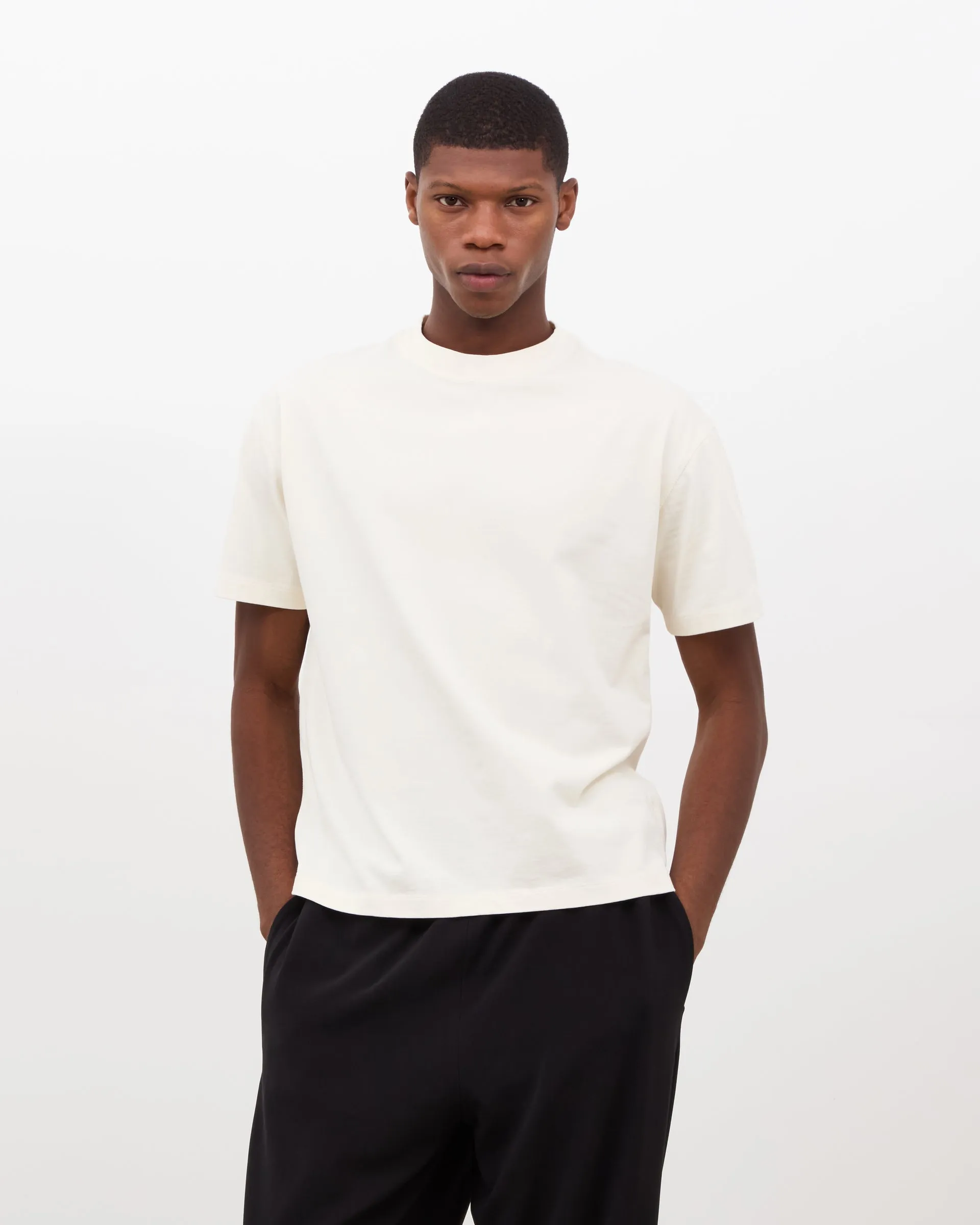 Essential T-shirt - Vintage White sold by Daniel Simmons product image thumbnail 4