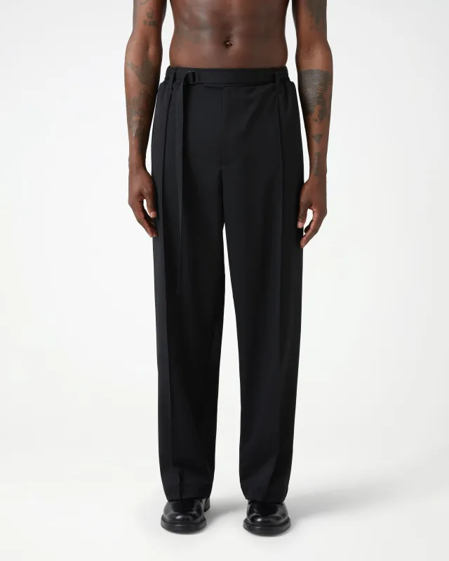 Colorado Pin Tuck Trousers - Black made by Daniel Simmons