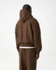 Zip Fleeceback Hoodie - Coffee Brown sold by Daniel Simmons