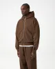 Zip Fleeceback Hoodie - Coffee Brown sold by Daniel Simmons