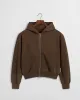 Zip Fleeceback Hoodie - Coffee Brown sold by Daniel Simmons