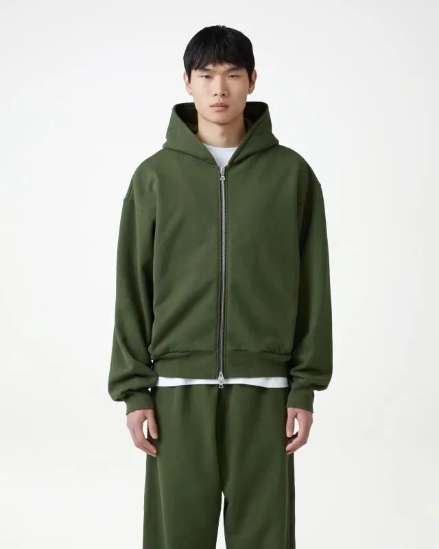 Zip Fleeceback Hoodie - Mountain Green sold by Daniel Simmons