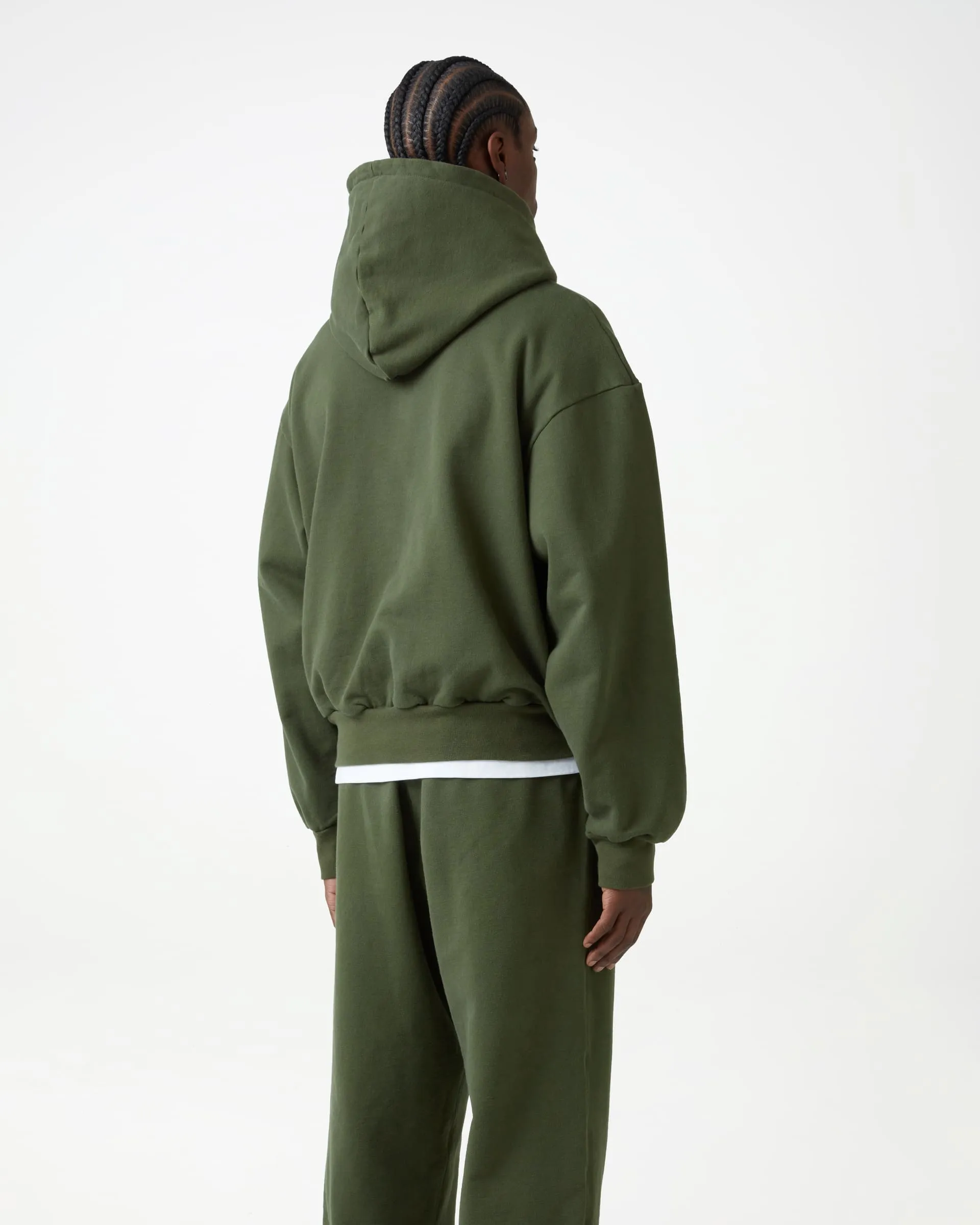 Essential Fleeceback Hoodie - Mountain Green sold by Daniel Simmons product image thumbnail 4