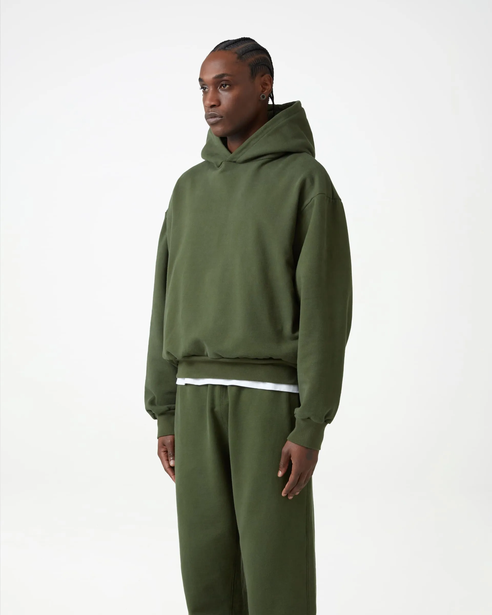 Essential Fleeceback Hoodie - Mountain Green sold by Daniel Simmons product image thumbnail 3