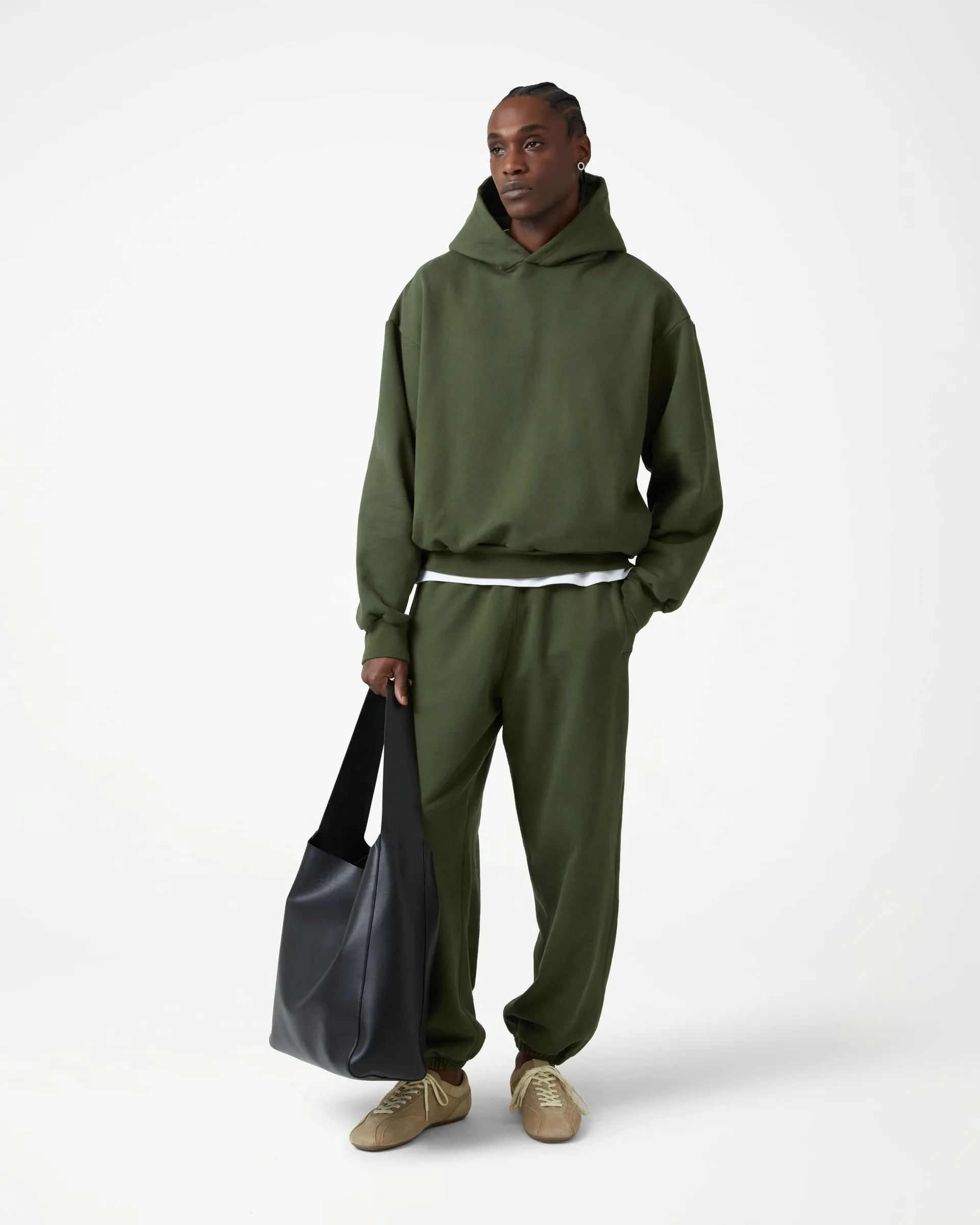 Essential Fleeceback Hoodie - Mountain Green sold by Daniel Simmons product image thumbnail 2