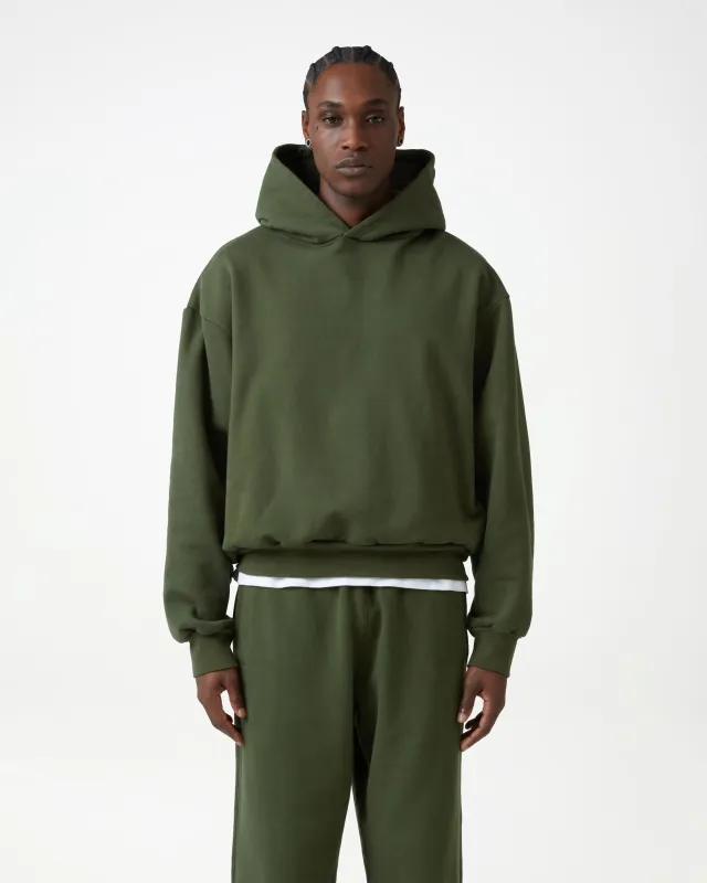 Essential Fleeceback Hoodie - Mountain Green sold by Daniel Simmons