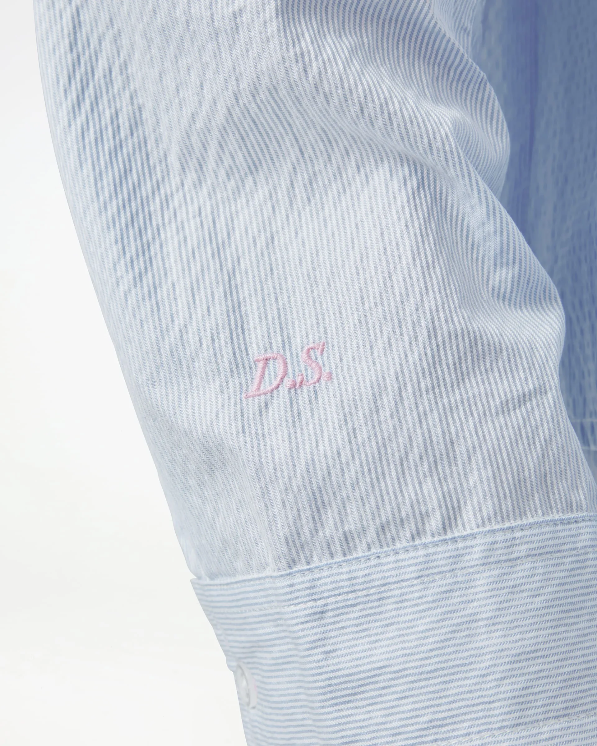 Manchester Seersucker Shirt - Chambray Blue/White Pinstripe sold by Daniel Simmons product image thumbnail 5