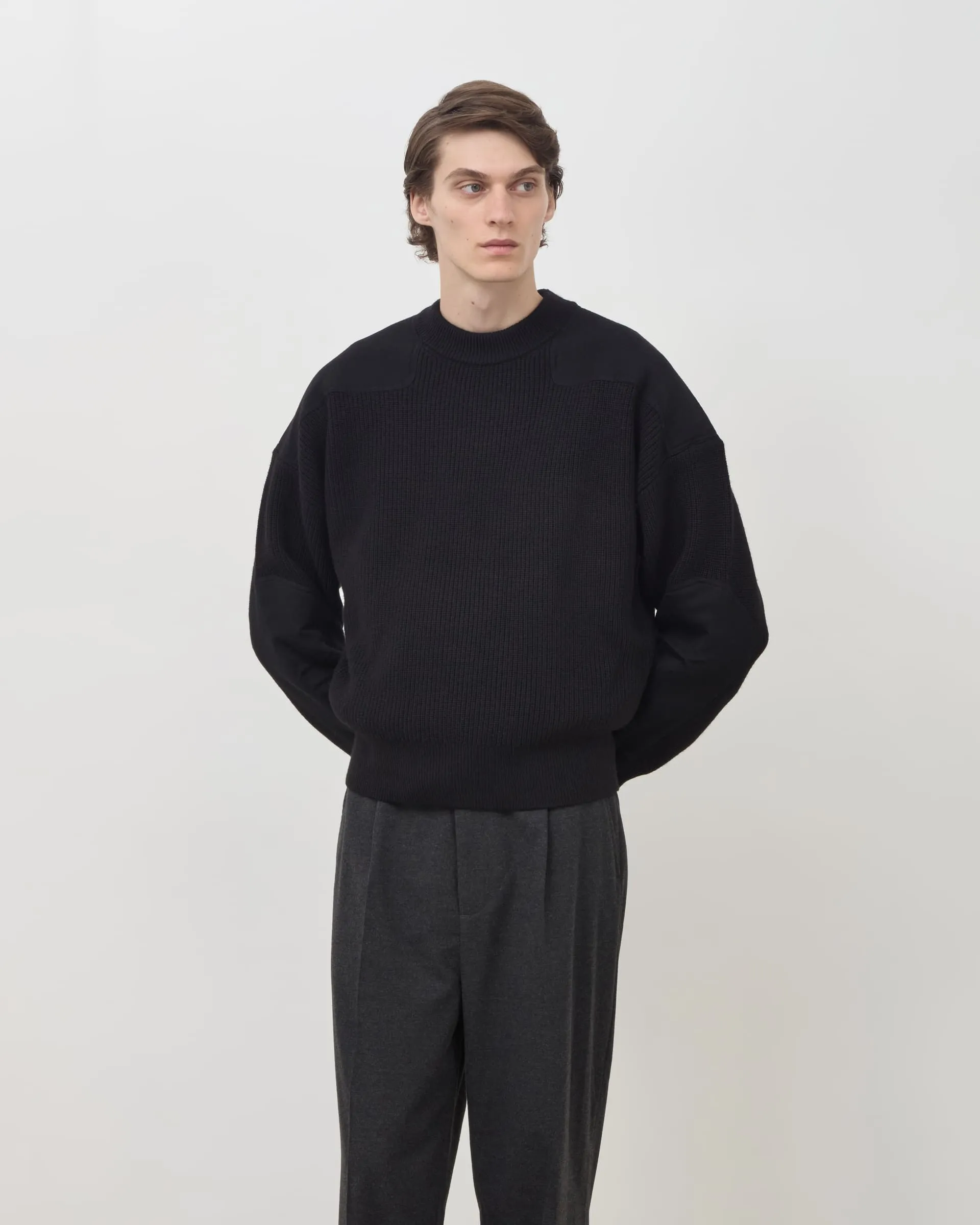Military Knit Sweater - Black sold by Daniel Simmons product image thumbnail 3