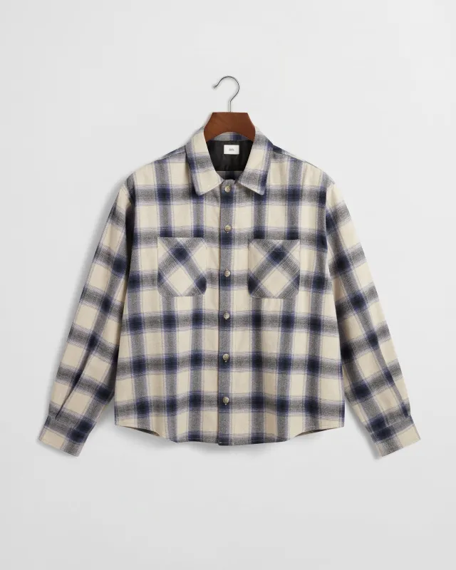 Japanese Flannel Shirt - Blue / Cream sold by Daniel Simmons
