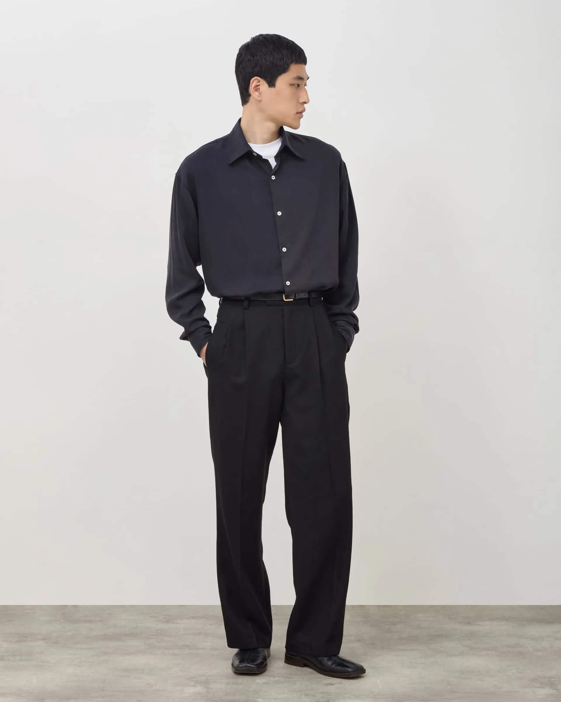 Drape Shirt V2 - Midnight Blue sold by Daniel Simmons product image thumbnail 2