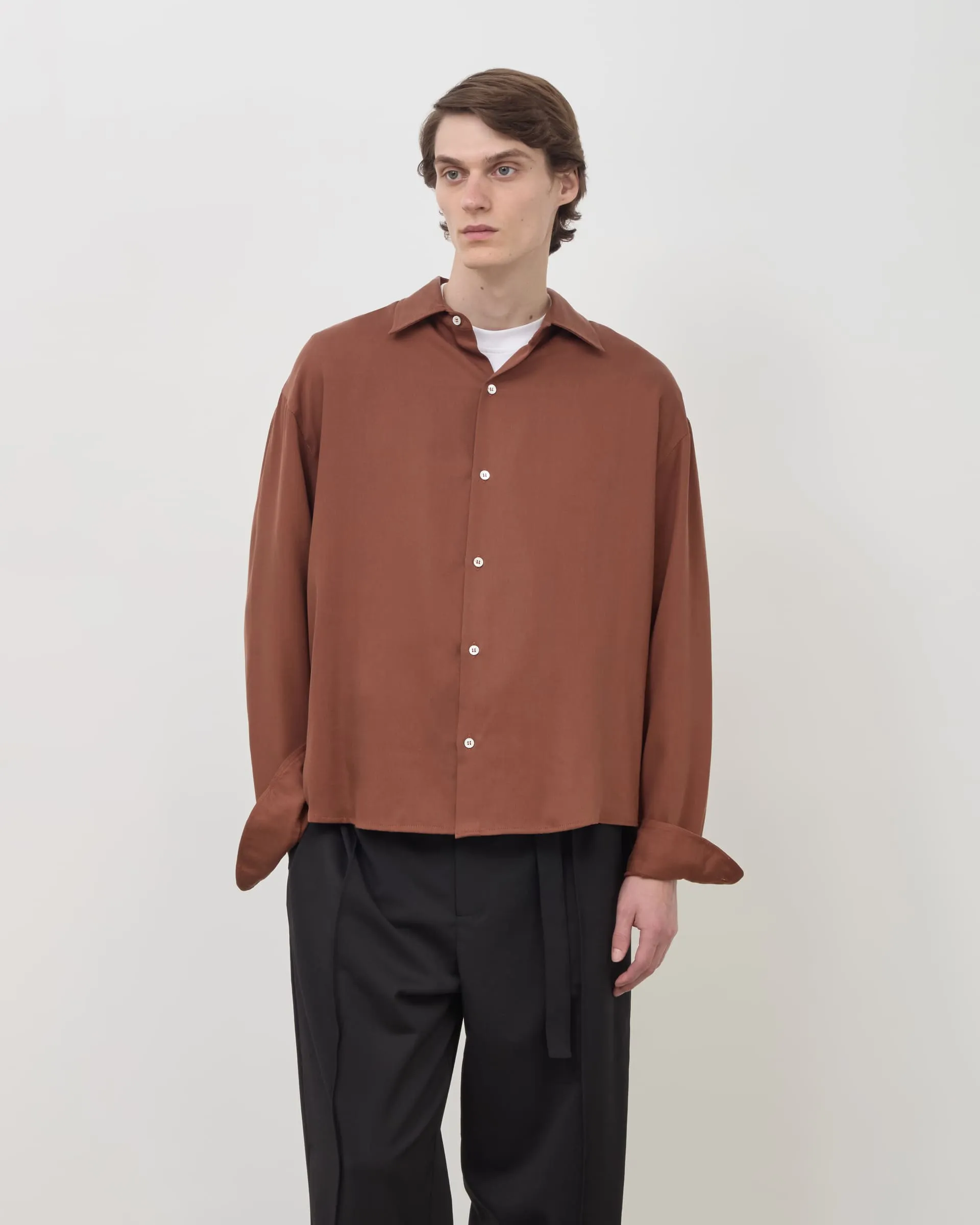 Drape Shirt V2 - Pecan sold by Daniel Simmons product image thumbnail 3