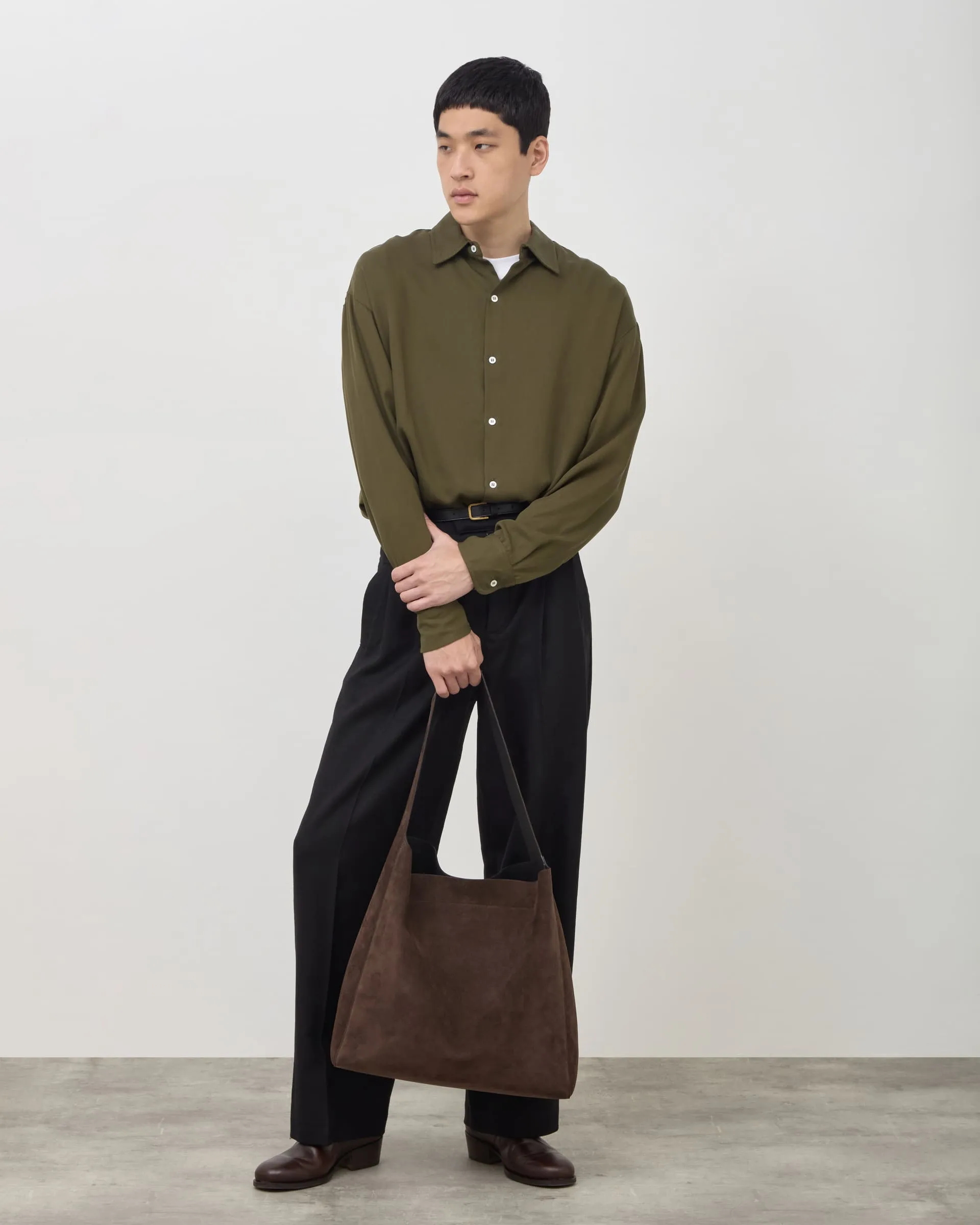Drape Shirt V2 - Khaki sold by Daniel Simmons product image thumbnail 2