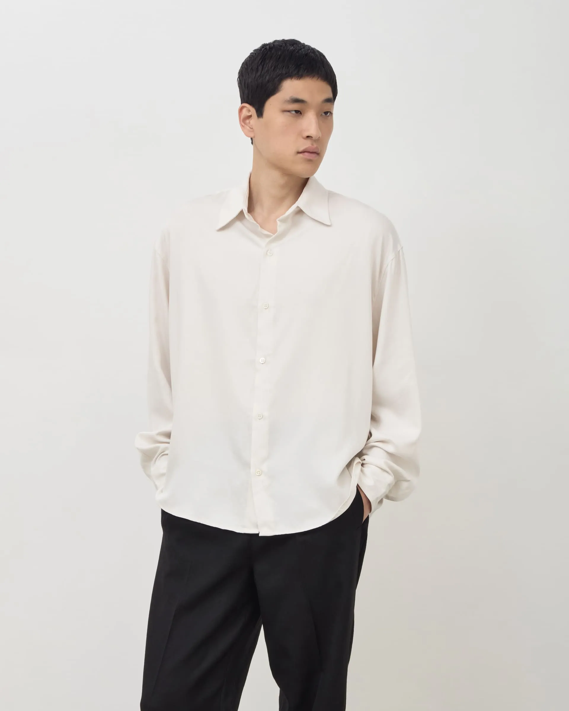 Drape Shirt V2 - Ivory sold by Daniel Simmons product image thumbnail 3