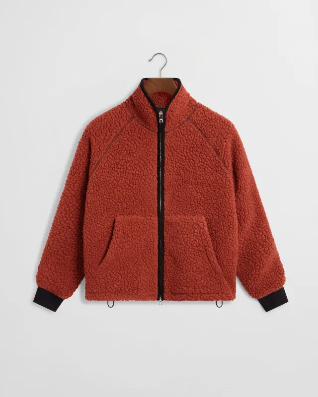 Wool Zip Up Fleece - Orange sold by Daniel Simmons