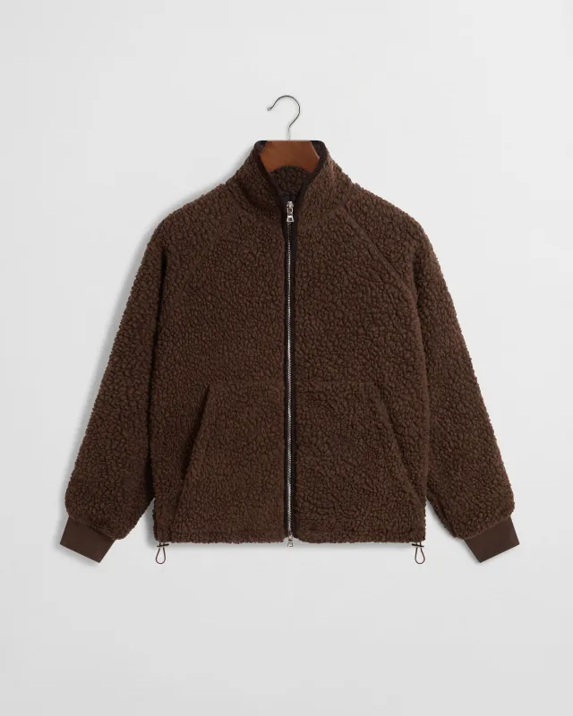 Wool Zip Up Fleece - Brown made by Daniel Simmons