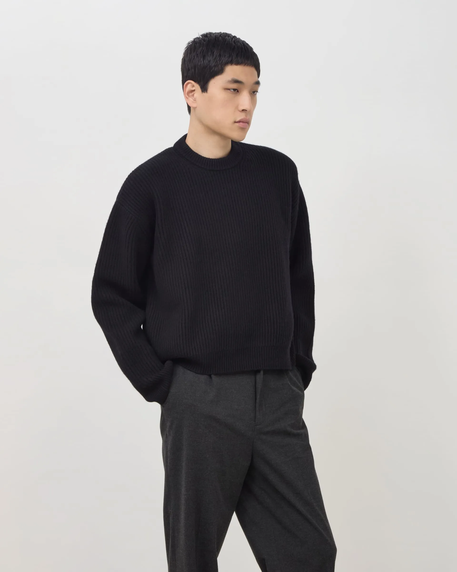 Merino Knit Sweater - Black sold by Daniel Simmons product image thumbnail 3