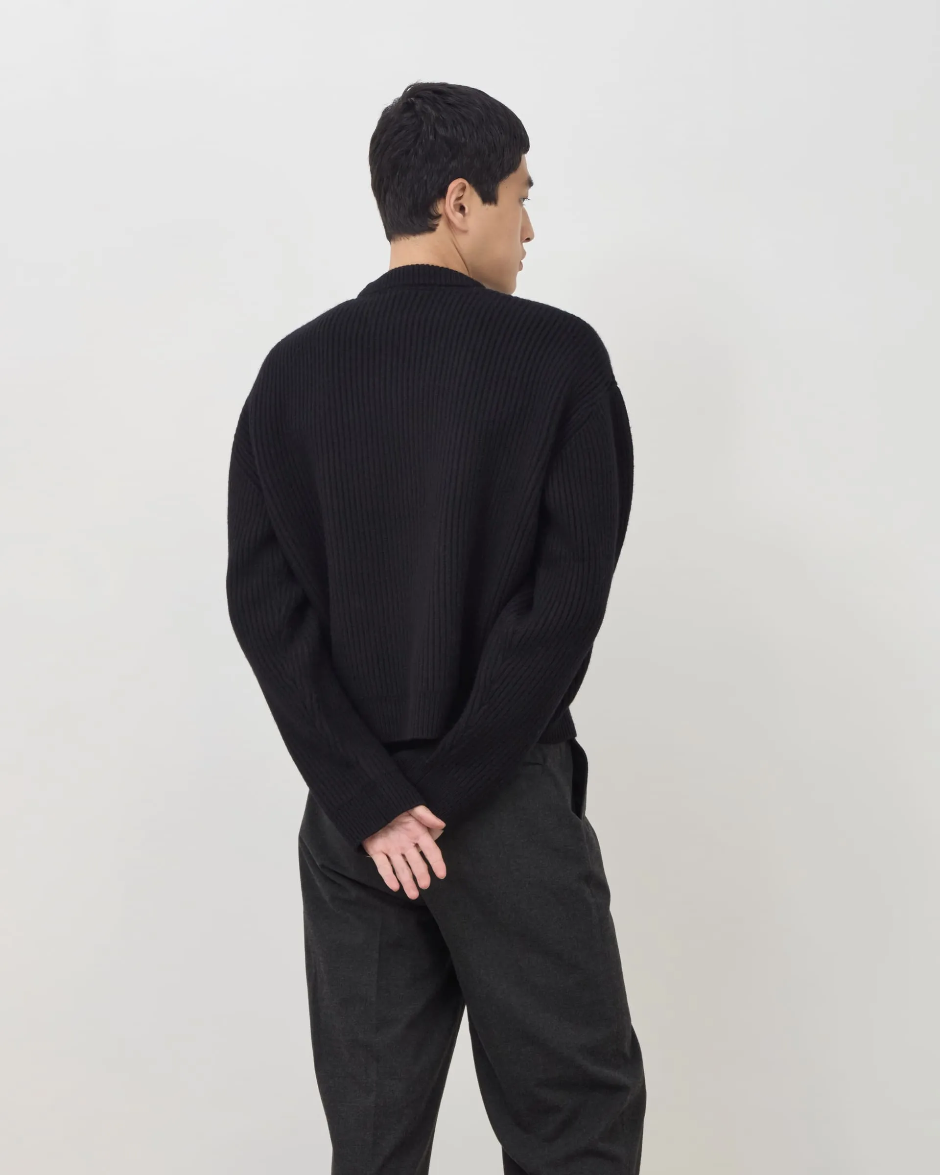 Merino Knit Sweater - Black sold by Daniel Simmons product image thumbnail 5