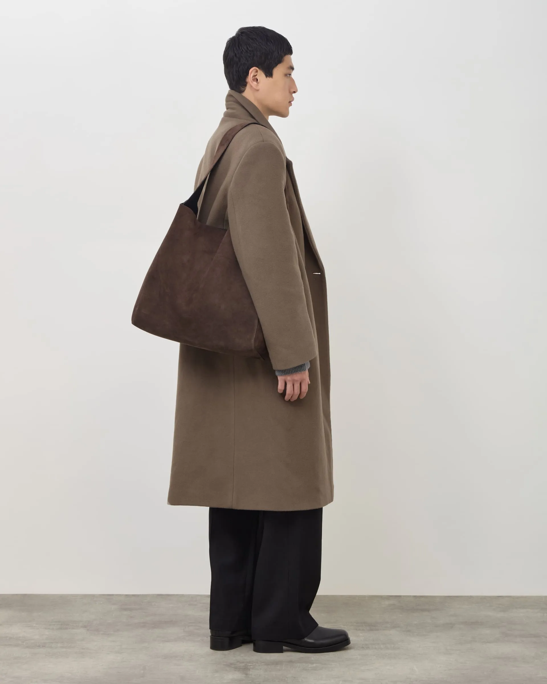 Scandicci Suede Slouch Bag - Dark Brown sold by Daniel Simmons product image thumbnail 2