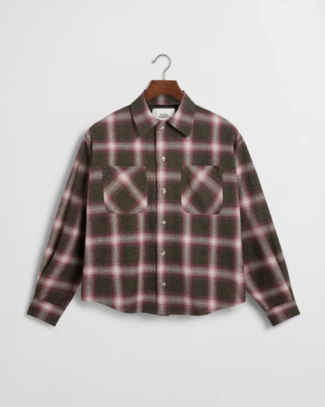 Japanese Flannel Shirt - Green / PInk sold by Daniel Simmons