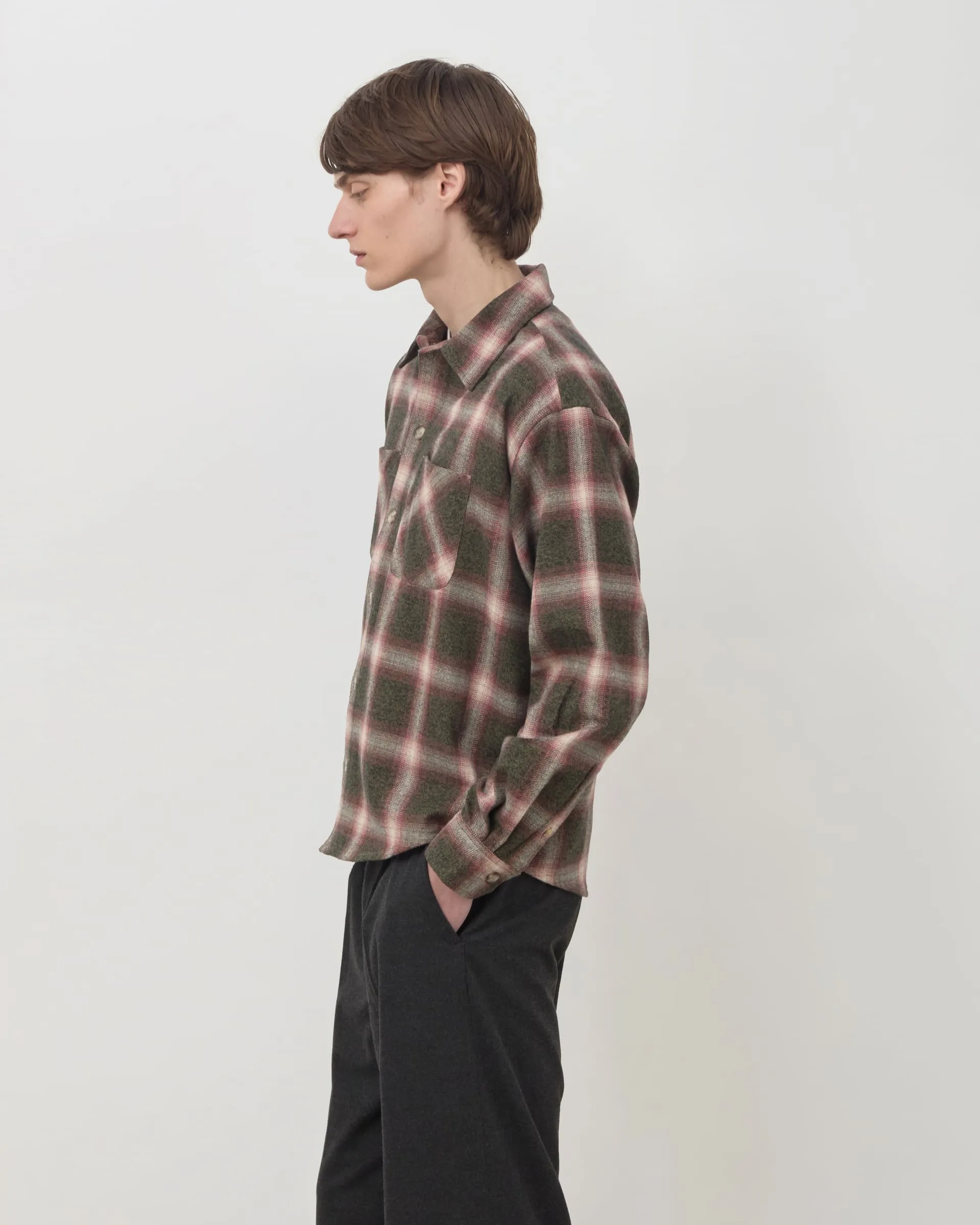 Japanese Flannel Shirt - Green / PInk sold by Daniel Simmons product image thumbnail 4