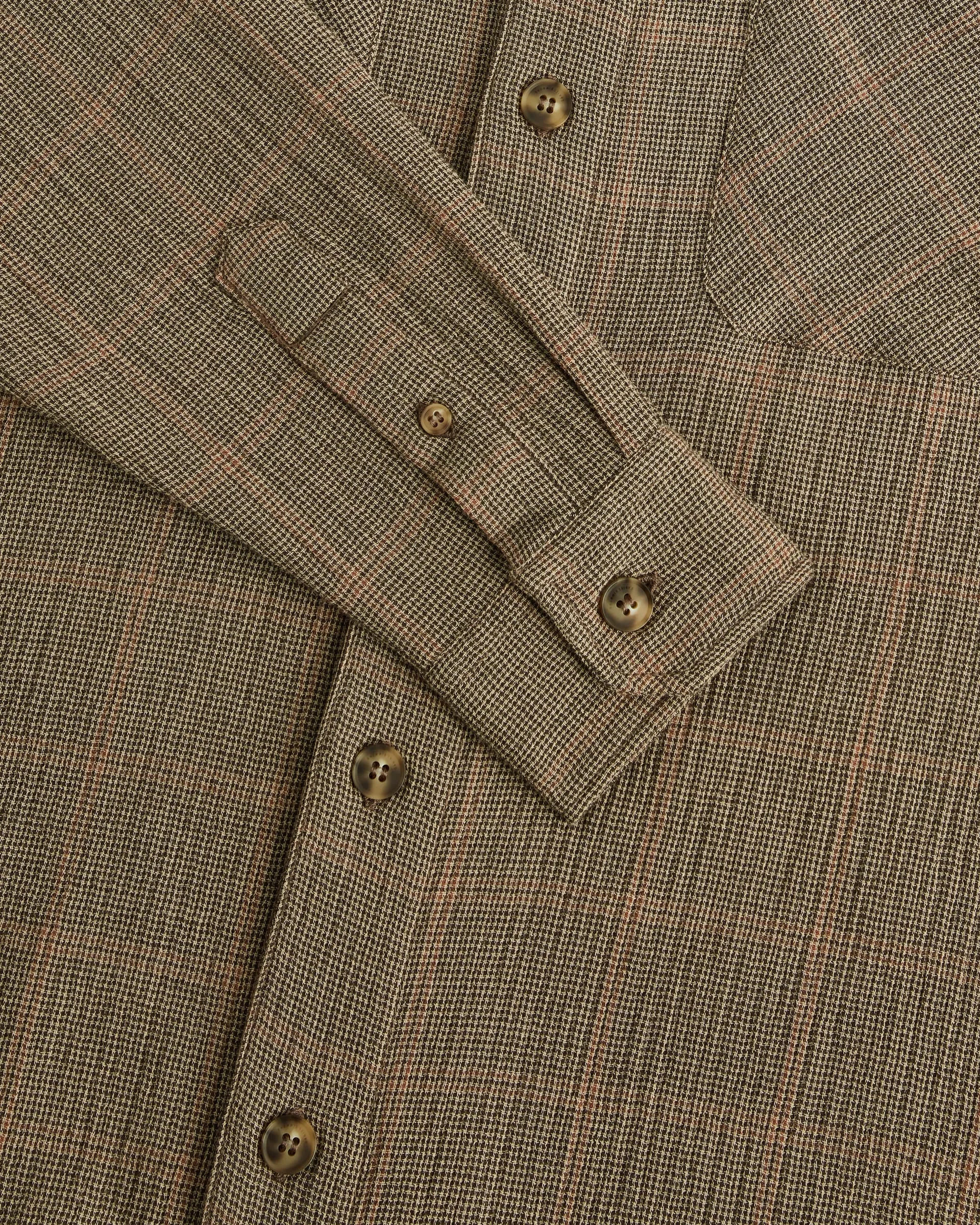 Portuguese Flannel Shirt - Beige and Brown sold by Daniel Simmons product image thumbnail 4