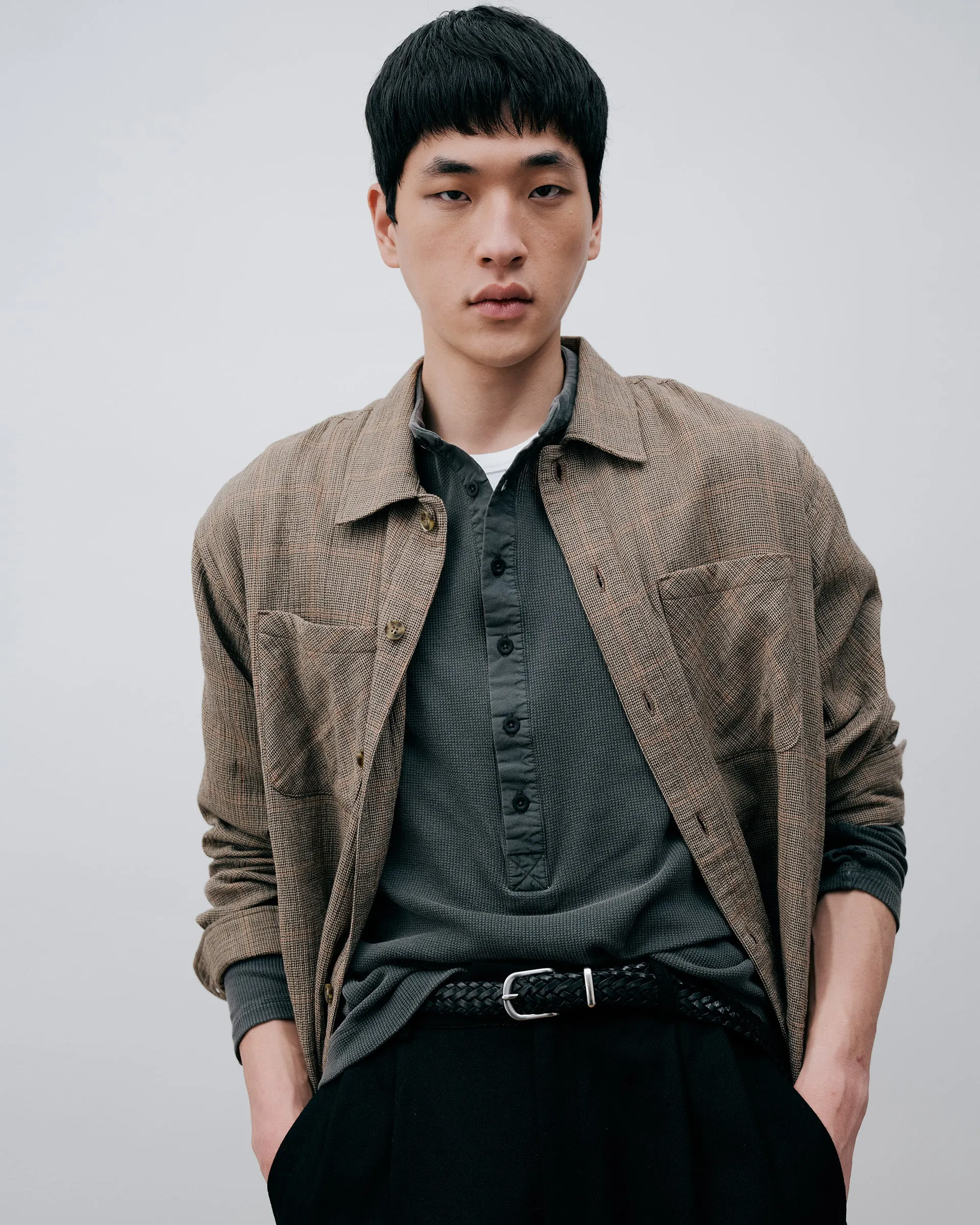 Portuguese Flannel Shirt - Beige and Brown sold by Daniel Simmons product image thumbnail 3