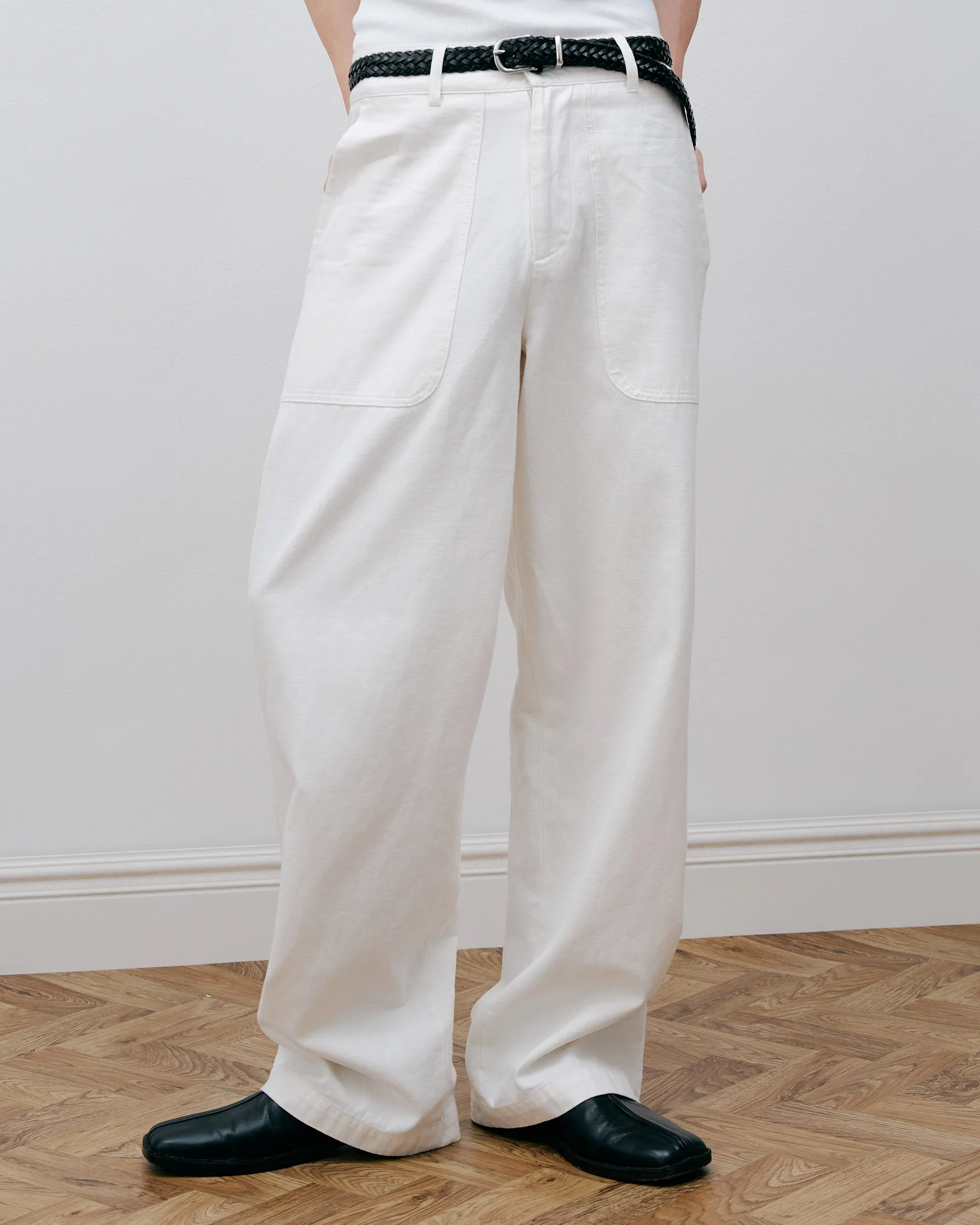 Fatigue Trousers - Cream sold by Daniel Simmons product image thumbnail 4