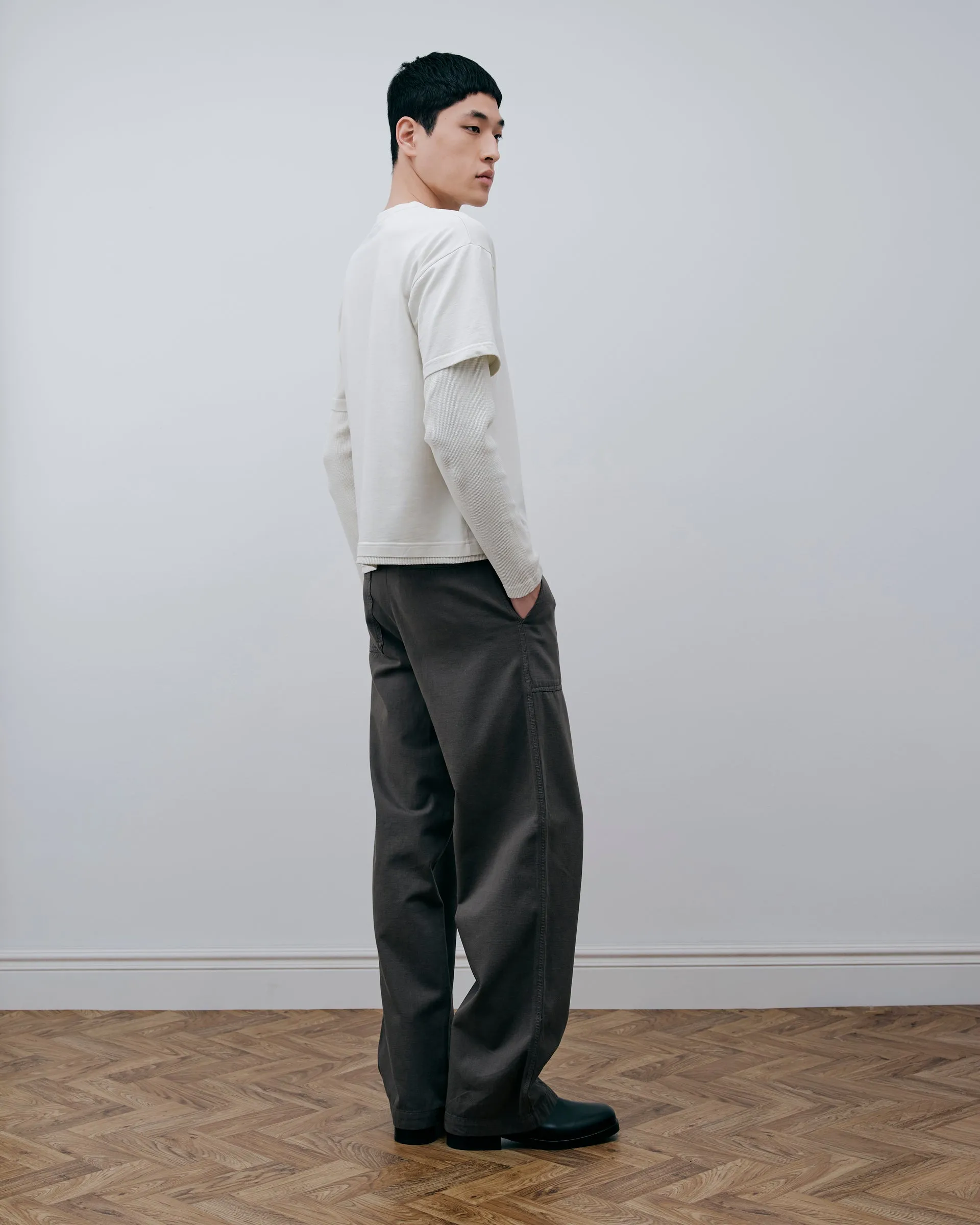 Layered Long Sleeve T-Shirt - Vintage White sold by Daniel Simmons product image thumbnail 4