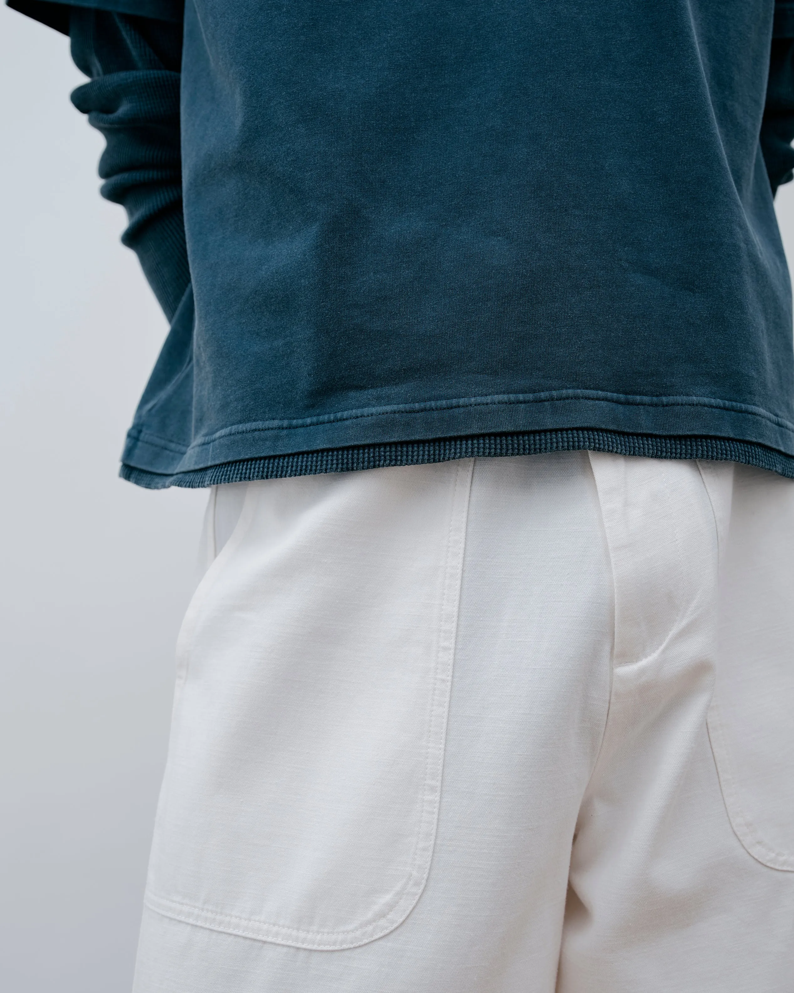Layered Long Sleeve T-Shirt -Washed Navy sold by Daniel Simmons product image thumbnail 5